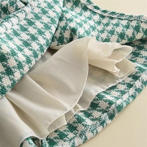 Conjunto de Ropa de Lujo para Niñas de 90-130 cm, Vestido de Cuadros Verde con Encaje y Manga Larga, Conjunto de 3 Piezas, Ropa para Niñas, Ropa Infantil - Product Image 6