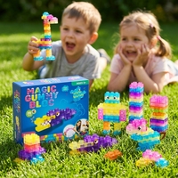 Jouet de bricolage pour enfants, ensemble de blocs de construction en TPE sur le thème du sport, avec 20 pièces, pour les enfants de 2 à 14 ans