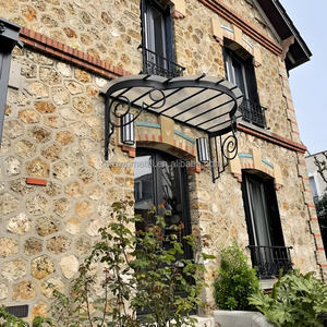 Auvent en fer pour l'extérieur, pare-soleil, protection contre la pluie et le soleil, planche de toit, fenêtre, balcon, protection contre la pluie - Product Image 4