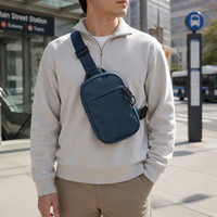 Sac à bandoulière étanche à la mode pour téléphone sac à main croisé sac à dos avec fermeture à glissière doublure en polyester pour hommes et femmes
