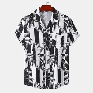 chaoqi Brand wholesale youth man Shirts custom printed hawaii shirts youth man print men Shirts manufacture