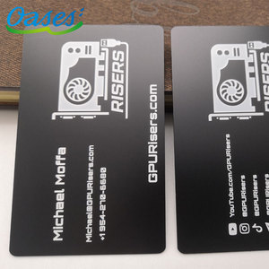 Prix usine personnalise vierge 0.8mm noir Nfc métal carte de visite carte de crédit matériel métal visite carte vierge - Product Image 4