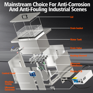 Công nghiệp siêu âm sạch hơn 45L Máy làm sạch siêu âm Vinyl làm sạch machinegranbo lavadora siêu âm sạch hơn 45L - Product Image 3