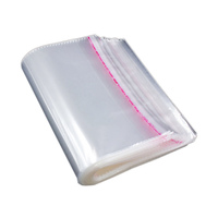 Sacs en polyéthylène transparents épais autocollants en gros, sacs en cellophane transparents pour l'emballage de pâtisseries, biscuits, cartes, cadeaux, sacs OPP