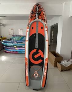 中国製OEM SUP 600lbインフレータブルドロップステッチスタンドアップパドルボード2室釣りカヤックサーフボードシート付き - Product Image 1