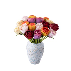 ดอกกุหลาบประดิษฐ์ Bliss แบบก้านเดี่ยว สีแดง เหลือง ส้ม ม่วง สำหรับตกแต่งงานแต่งงาน งานฝีมือ ดอกไม้ประดิษฐ์ ผ้าทอแพน 100% - Product Image 5