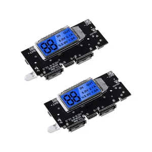18650 Battery Charger Module Dual USB 5V 1A 2.1A Module with Digital LCD Display Indicator