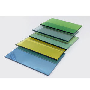 Vetro industriale da costruzione 4mm 5mm 6mm colorato blu scuro marrone scuro Euro grigio bronzo verde nero colorato riflettente - Product Image 6