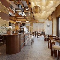 Vitrine de comptoir en verre LED personnalisée pour boulangerie, café, bar, présentoir pour pâtisserie, design de magasin, aménagement complet d'intérieur