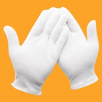 GM1001 Coton noir absorbant la sueur Antiquités Etiquette Parade Cérémonie Bijoux Uniforme Sécurité Garde Inspection Main Gants Travail