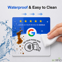 En Stock, Letrero Acrílico con Chip NFC 215 Original, Resistente al Agua, en Varios Idiomas, para Mostrar Reseñas de Google