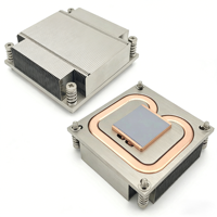 Radiateur CPU passif 1U OEM/ODM avec ailettes en aluminium et caloduc pour carte mère à socket LGA2011
