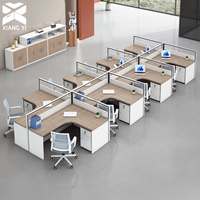 Espace de travail moderne Table de bureau 2 4 6 personnes Personnel Bureau Poste de travail Table en bois Cloison de séparation Bureau modulaire