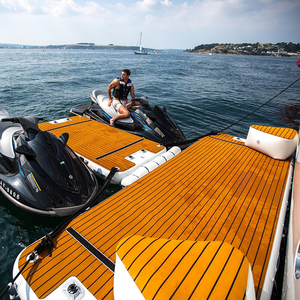 Plataforma inflable de espuma de teca <span class=keywords><strong>para</strong></span> tomar el sol, plataforma <span class=keywords><strong>flotante</strong></span> <span class=keywords><strong>para</strong></span> nadar, balsa de aire, yate, Jet Ski Dock - Product Image 4