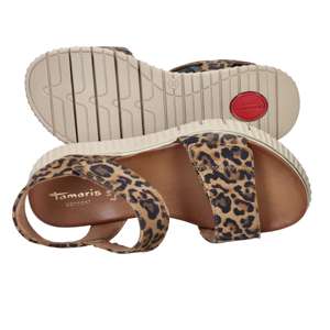 Tamaris Women's <b>Wedge</b> Sandal Leopard 8-88720-44 <b>Platform</b> Style Summer Wear - Product Image 5