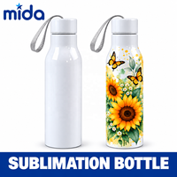 Botol Minum Tumbler 500 ml Back to School, Botol Air ramping untuk Sublimasi, Hadiah Natal, Botol Portabel Outdoor dengan Tali