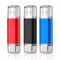 Flash Drive USB 2.0 Logam Grosir Baru dengan Logo Kustom 16GB Antarmuka Tipe-C Tanpa Enkripsi Garansi 1 Tahun untuk Hadiah Bisnis