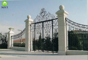 Puerta Foshan, puerta de la empresa, diseño superior, Puerta de Hierro dorado wroug de lujo, Villa, castillo señorial, entrada exterior, puertas eléctricas - Product Image 3