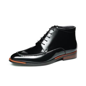 Zapatos casuales de hombre elegantes y lujosos con punta, zapatos formales de cuero, piel de vacuno de primera calidad con diseño en relieve. - Product Image 2