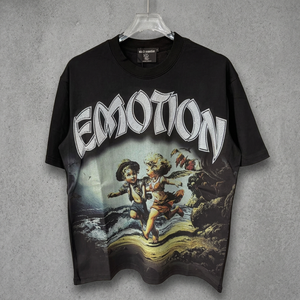 Camiseta Retro Urbana para Hombre, de Moda, de Alta Calidad, Tejido Holgado, con Estampado 3D de Diamantes Mixtos, Transpirable y de Secado Rápido - Product Image 3