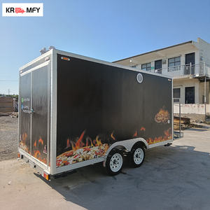 Remolque de cocina móvil cuadrado con certificación CE, aprobado por DOT, totalmente equipado con parrilla para barbacoa, freidora y máquina para hot dogs, para camión de comida rápida comercial. - Product Image 4