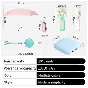 Juego de Regalo de Mini Ventilador y Paraguas a Precio de Fábrica, Juego de Regalo Empresarial Genial para Promoción - Product Image 2