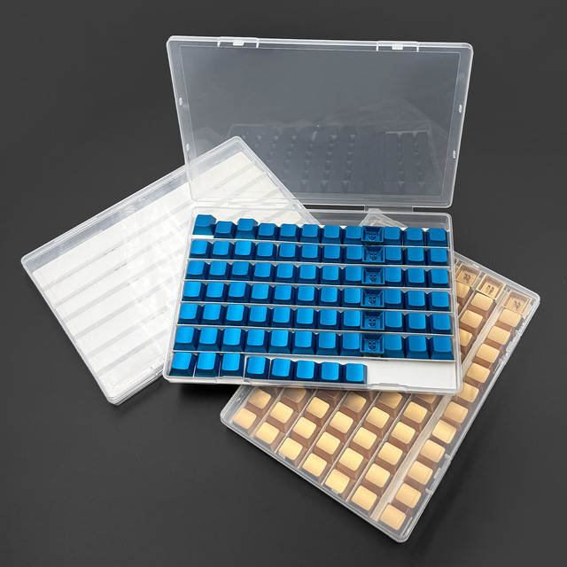 Keycap Storage Box Tray Transparent Dust-Proof Organizer Display Case Mechanical Keyboard Plastic Keycap Storage Box