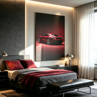 Tableau porcelaine cristal à strass étincelants, autruche tendance avec lunettes pour décoration intérieure maison