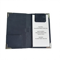 Porte-menu en cuir PU, porte-menu imperméable avec logo personnalisé pour l'hôtellerie et la restauration