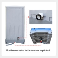 Combo douche et toilettes en PEHD design moderne Toppla Salle de bains mobile extérieure portable