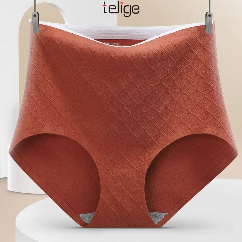 2022 Wholesale Colorful Briefs Women's High Waist Cotton Soft Breathable Panties elastic Women's Underwear
