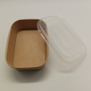 Emballage à emporter pour salade, bol en papier octogonal de qualité alimentaire, écologique, jetable, en papier kraft pour sushi, sandwich - Product Image 4