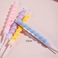 Bougies d'anniversaire en spirale colorées aux couleurs pastel avec emballage sous blister pour la décoration de gâteaux