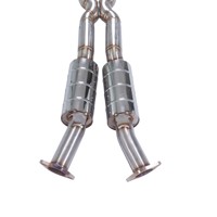 Tubo de Escape GFC Compatible con Lexus IS500 RCF GSF 5.0L V8 SUS304, Tubo Medio de Rendimiento de Igual Longitud, con Resonador Doble