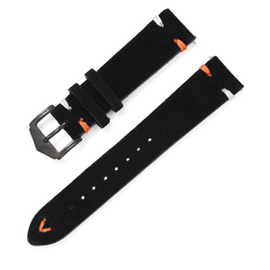 Con cinturino per orologio da polso in vera pelle fatto a mano con fibbia in metallo nero, cinturino in pelle opaca per orologio intelligente con barra a molla da 20mm 22mm - Product Image 5