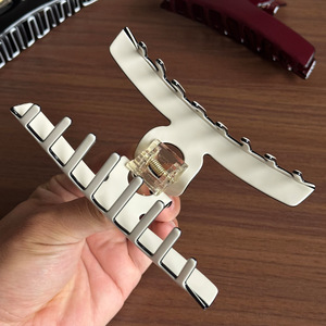 Pinza para el pelo de acetato de alta calidad hecha a mano para <span class=keywords><strong>mujer</strong></span>, estilo sencillo, diseño de tiburón grande, accesorio para cola de caballo - Product Image 4