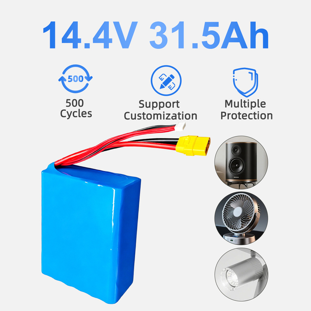 Wholesale 14.4V 18650 31.5Ah Rechargeable Lithium Ion Battery Pack for Electronics Made in China