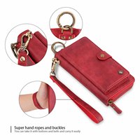 POLA rétro multifonctionnel fermeture éclair portefeuille carte sac à main détachable 360 protection complète pour iPhone 16 pro max 15 Pro Max coque de téléphone