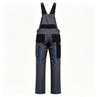 Salopette à bretelles résistante à l'usure, pantalon de travail multi-poches confortable pour l'industrie et le chantier