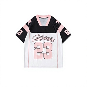 เสื้อฟุตบอลอเมริกันแคลิฟอร์เนีย 23 คอวี แขนสั้น สำหรับทุกเพศ ระบายอากาศได้ดี ผลิตจากโพลีเอสเตอร์ ชุดกีฬา - Product Image 1