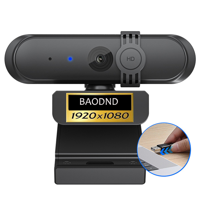 1080p Full hd Webcam with Cover Microphone for mac Laptop Desktop Call Conference Livestream Desktop Laptops Pc Webcams