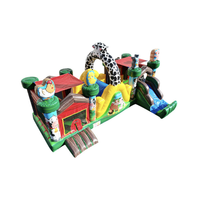Structure gonflable combinée Fun Size Farm en PVC pour usage commercial extérieur