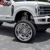 22x14 24x14 28x16 8x6.5 8x165.1 SRW Geschmiedete LKW-Räder mit Breitem Felgenrand, Hochglanzpoliert, Tiefbettfelgen für Dodge Ram 2500 3500