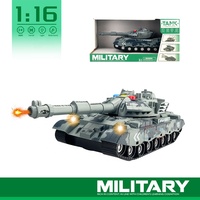 Sam Toys 1:16 Char militaire de simulation à friction avec fonctions de tir, son et lumière
