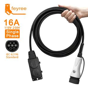 Cable Feyree V2L para Coche Eléctrico, Enchufe de Descarga Lateral, Cargador EV Tipo 2, 16A, Enchufe Europeo, Estación de Energía Exterior, Nuevo (Versión Mejorada) - Product Image 1