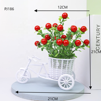 QIDA vente en gros artificielle soie herbe fleur arbre bonsaï luxe décor à la maison petite plante en pot en plastique pour une utilisation en extérieur pour le mariage