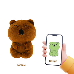 Orsetto <span class=keywords><strong>di</strong></span> peluche con occhi squintati personalizzato, da disegno a campione, servizio OEM ODM, MOQ basso, simpatico animale <span class=keywords><strong>di</strong></span> peluche smug, direttamente dalla fabbrica - Product Image 2