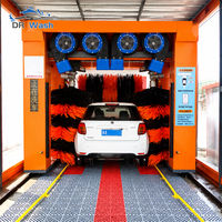 Machine de lavage de voitures entièrement automatique à portique avec 5 brosses de nettoyage et détection intelligente des véhicules pour parking et station-service
