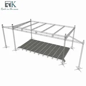 Sahne kafes platformu sistemi aydınlatma hoparlör zemin desteği alüminyum asma ekran çatı ile