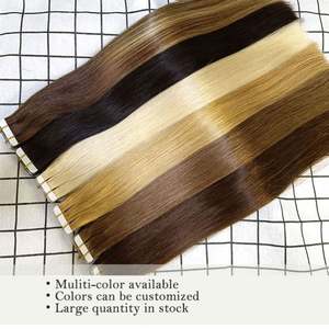 12A High Quality Russian Virgin Remy Hair Double Drawn Tape in Hair Extensions 100% Human Hair No <b>Tangle</b> - Product Image 3